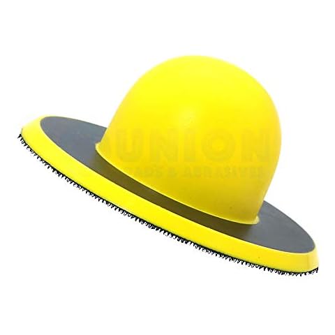 Union Pads & Abrasives 5 inch Round Hook and Loop Hand Sanding Pad Block For Hand Sanding Block/Hand Sanding Pad Ideal For Woodworking, Furniture Restoration, Home and Automotive Body Cover