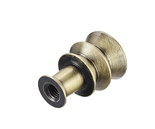 Image of Aspen Creative 24036-41, Solid Steel Finial for Lamp Shade, Steel in Antique Brass Finish, 1-1 /4 inch Height