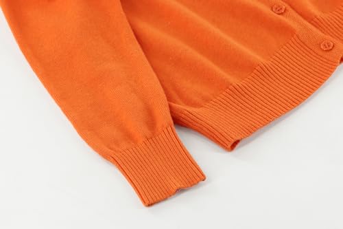 Little Kid Girls Cardigan Sweaters School Uniforms Cotton Crew Neck Knit Sweater Toddler 4Years -14 Years3