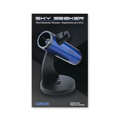 Telescópio refletor Carson SkySeeker com Lente de 76mm e Zoom de 15 a 37.5x