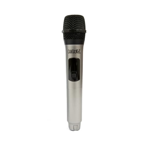 Canta Tu Karaoke - Micrófono Silver, un micrófono inalámbrico, Micro con Bluetooth Apto para el Karaoke Canta Tu, para Eventos en Familia, con Amigos y Fiestas, Famosa (CTC14101)