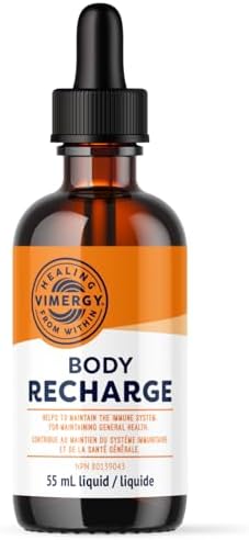 VIMERGY Body Recharge* - Liquid Coq10 with Vitamin D3 & K2 (Coenzyme Q10 22.5mg, D3 500IU, K2 90mcg) CoQ 10 Supplement for Women, Men – Vegan -Fights Fatigue – 55mL