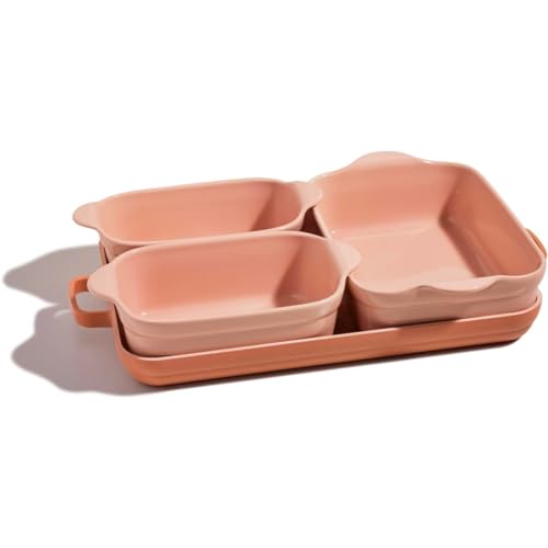 Our Place Bakeware Set | 5-Piece Ceramic Bakeware Collection with Stovetop-to-Oven Griddle Pan | PFAS-Free Non-Toxic Nonstick Pans, Oven Mat & Baking Dishes | Spice