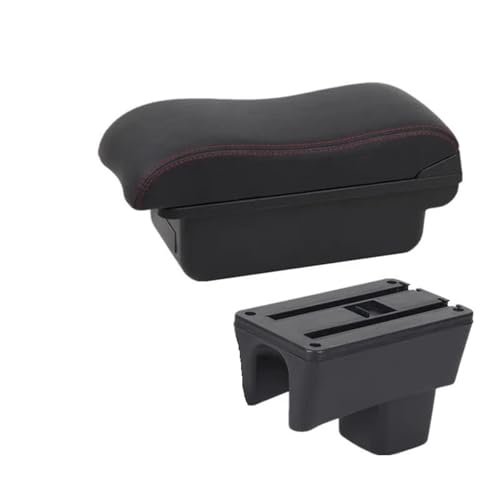 車用アームレスト内装詳細収納ボックス改造パーツに適合するスズキに適合するスイフト用 2005 2006 2007 2008 2009 2010 2011-2024(A2 red line)