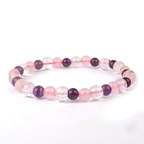 Image of Reiki Crystal Products Natural Crystal Stone Bracelet 6 mm Round Beads for Men & Women | Gemstone Jewellery Bracelet | Reiki Charged | Multiple Stone Variants Available