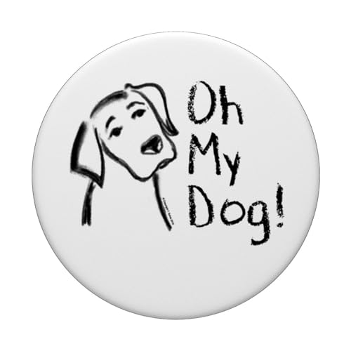 Awesome Oh My Dog! PopSockets Swappable PopGrip, Black - Image 3