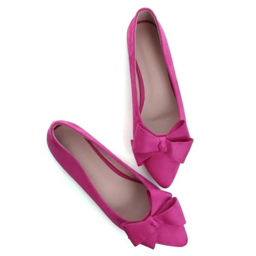 Image of Stunner Womens Flats Fashion Pointed Toe Bowknot Ballet Flats Cute Slip On Dress Flats Comfortable Party Wedding Flats2