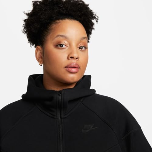 Nike Sportswear Tech Fleece Windrunner Women's Full-Zip Hoodie Size- Large Black/Black