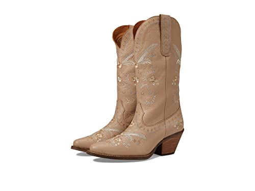 Image of Dingo Womens Full Bloom Floral Round Toe Casual Boots Knee High Mid Heel 2-3 inch