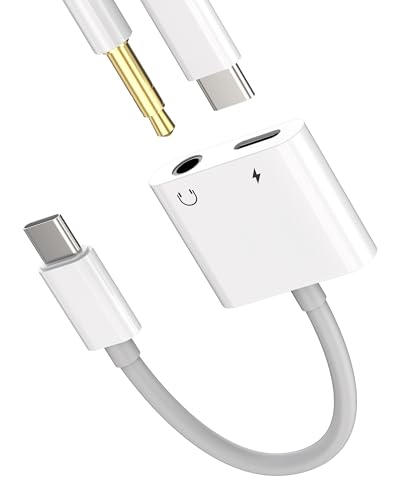 �Ή�iPhone 15 Pro Max Plus USB-C to 3.5mm�W���b�N�A�_�v�^�[ 2in1 Type-C�C���z�����[�d�X�v���b�^�[ DAC���� AUX�h���O�� �Ή�Samsung Galaxy�A�Ή�iPad 10 Air4 5 Mini6 