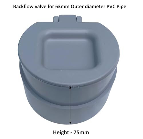 Image of ESEKSAFAR 1pc PVC Drain Pipe cap /PVC Backflow Mosquito Tank Pvc Pipe Flap Gate Valve non Return Valve for Outer diameter pipe fitting (2 inch PVC Pipe(63mm))