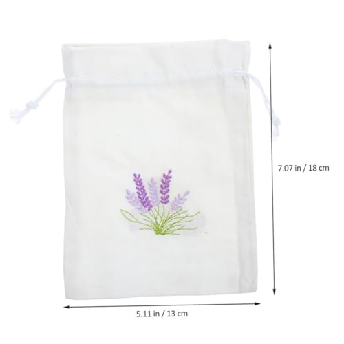 Bolsas de algodón con cierre y diseño lavanda 18x13 cm miniatura 2