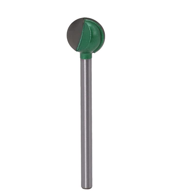 1pc Coltello a sfera Intaglio Coltello a sfera Intaglio del legno Radice Intaglio Coltello Testa Lavorazione del legno Coltello a sfera 6mm Codolo cilindrico Testa di macinazione(B)