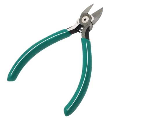 iExcell |5" Side Cutter Diagonal Wire Cutting Pliers Nippers Repair Tool, Green, Chrome-Vanadium Steel, Ideal for Electr