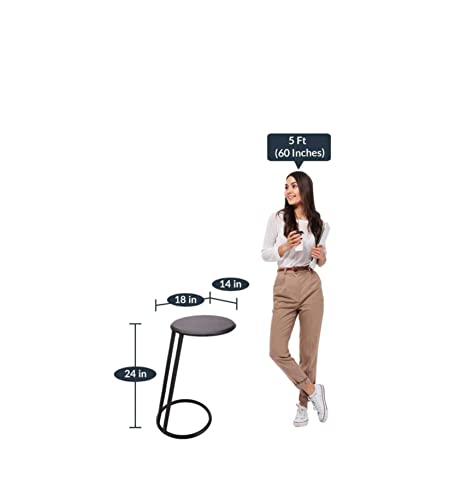 Image of Decor de Maison Brings Handcrafted Slanted Nesting Tables Large in Metal | Bed Side & Sofa Side Tables | End Table for Living Room, Bedroom, Office, Home Decor, Coffee Table (Black, Large)