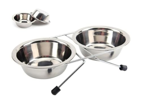 PSK PET MART Elevated Dog Bowls Raised Cats Puppy Food Water Bowl Stainless Steel Pet Feeder Double Bowls Dogs Cage Hanging Feeding Dish (B0CV15PT8H) Amazon Price History, Amazon Price Tracker