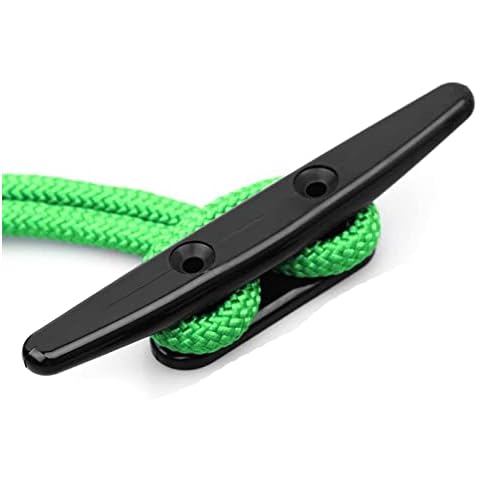 SUNOOM Black Boat Cleats 8 Inch Nylon Boat Cleat,Boat Dock Cleats(1,2 Pcs),Boat Rope Cleat,Kayak Cleat for Docking Boats,Deck, Nautical Decor (8 inch - 1pcs) Cover