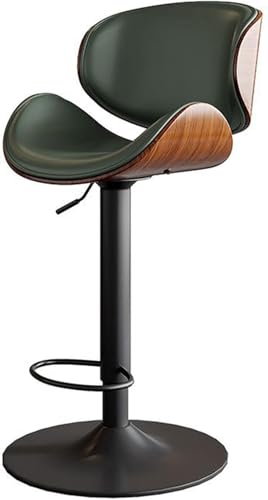 Chaises de bar en cuir pour îlot de cuisine au design du milieu du siècle chaleureux