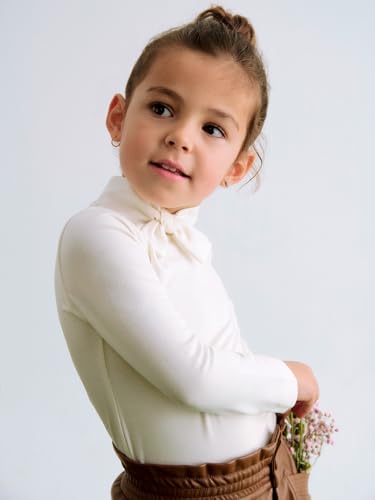 Abel & Lula Knitting Turtleneck for Girls Cream4