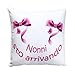 Coussin Nonno Décoratif avec dédique, 40 x 40 cm Doux, idée cadeau originale Fête des Nonnes (Pink)