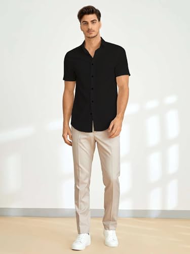 Image of TAGDO Men's Casual Shirt|| Solid Shirt|| Half Sleeve (5160)