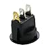 KCD1-2 12V 220V Round Rocker Dot Toggle Switch SPST ON/Off Electric Controls 1Pcs(KCD1-2 Blue 3pin,12 V)