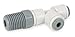 Swivel Run Tee,3/8 in. Tube OD,PK10
