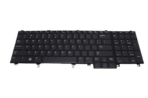 Clavier US avec pointeur et touches orange pour Dell Latitude E5520 E6520