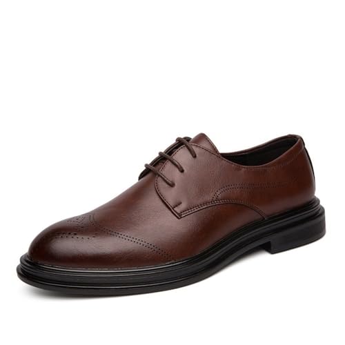 Mens Business Lace Up Oxford Shoes Premium Leather Formal Office Dress