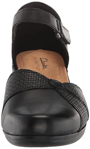 Clarks Emily Rae Pump, Black Leather, 10 Medium #TOP1