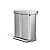 simplehuman 58 Liter / 15.3 Gallon Rectangular Hands-Free Dual Compartment Recycling Kitchen Step Trash Can with Soft-Close Lid, Brushed Stainless Steel