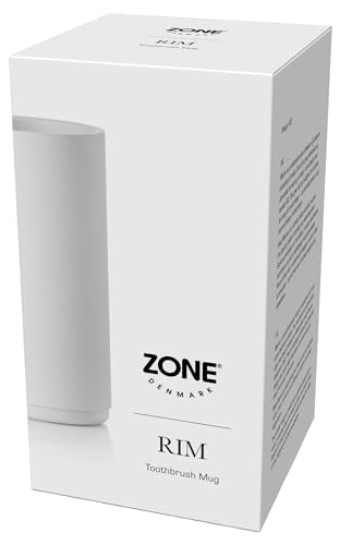 Image of Zone Denmark 14490 Tooth Brush Tumbler, Rim 5.4 inches (13.6 cm), White
