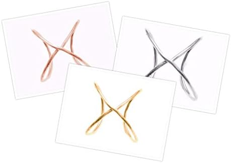 Adorn512 Criss Cross Ring - Adjustable X Open Statement Rings for Women - Unique Handmade Jewelry - Promise, Wedding, Engagement, Anniversary Gifts for Her (Gold, Rose Gold, Silver) (Ring Sizes: 5-9)