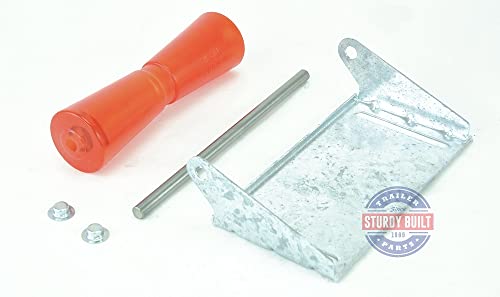 Sturdy Built 12 inch Stoltz Keel Roller Assembly Kit with Stainless Shaft and Galvanized Bracket