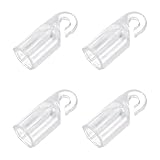 uxcell Blind Wand Hook, 4Pcs 1' x 0.3' - Plastic Hexagonal Vertical Blinds Replacement Parts, Tilt Wand Rotating Tip Hook Repair for Broken Blind Parts (Transparent)