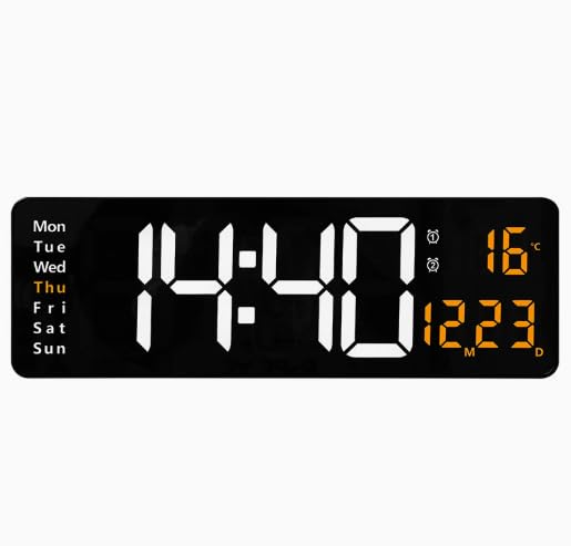 Horloge murale numérique LED grand format pour optimiser l'organisation de votre bureau