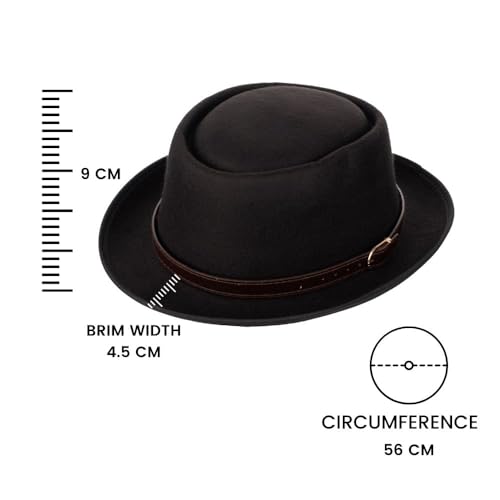 Image of The Tie Hub Fedora Hat for Men & Women|Wide Brim Felt, Sun hat, Beach Hat, Summer Hat, Party hat, Stylish hat
