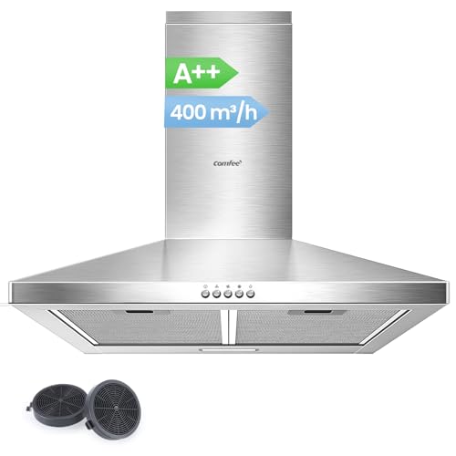 COMFEE' CH60A17EM400SS-EU A++ Hotte Aspirante 60 cm à Recirculation et Évacuation d'air avec...