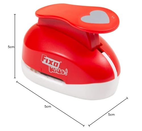 Fixo Punch with Shapes Heart, Jumbo, Red - Image 3
