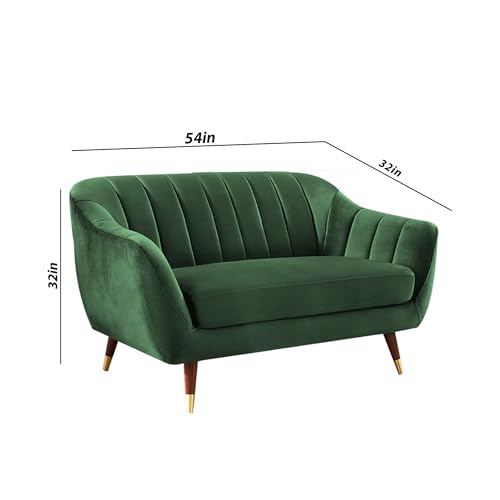 Image of Casaliving Anyse 2 Seater Sofa Set for Living Room (Green - Fabric) Premium Fabric Sofa Set