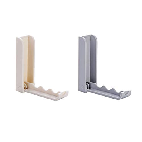 Toyvian 2 ganchos dobráveis adesivos sem perfuração, ganchos para porta de parede para casaco, toalh