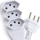 Extensão Slim Force Line 1 Metro – 3 Tomadas Tripolares 10A – Cabo Bivolt, Compacta e Segura – Cor Branco