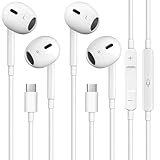 2 Pack USB C Headphones, Wired USB C Earphones with Microphone and Volume Controller,HiFi Stereo In Ear Type C Earbuds, for iPhone 15/16/17 Pro Max, iPad Pro,Samsung Galaxy S21S20 Pixel 9 - Image 1