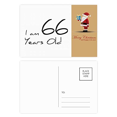 Cartes postales anniversaire 66 ans Père Noël pour briser l'isolement des seniors