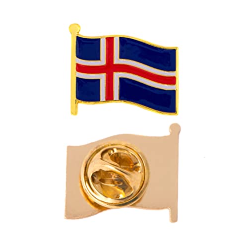 Épingle drapeau Islande en métal pour remplacer un insigne perdu sur un chapeau