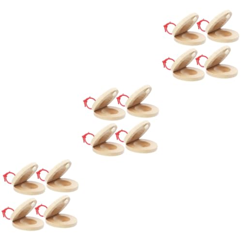 GALPADA 3sets Castanet Musical Education for Safe and Percussion Instrument for Rhythm Development Easy to Carry for Outdoor Fun 4pcs*3