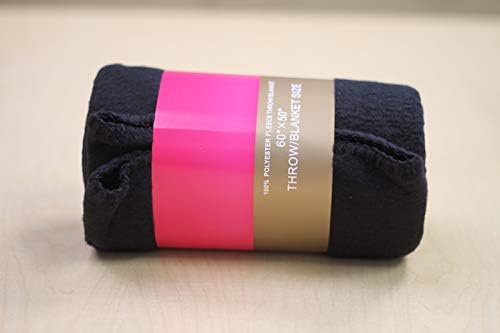 YourFleece Black Fleece Throw Blanket