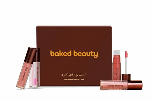 BAKED BEAUTY Luxury Liquid Lipsticks With All My Heart Gift Set of 4x4ml | Smudge & Transfer-Proof Lipstick For Women
