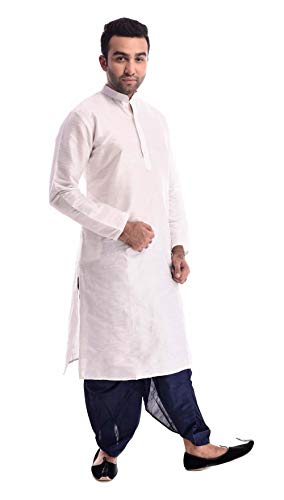 Kurta Royal ropa tradicional dhoti set de seda y algodón 3