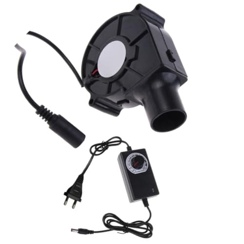 ALCXAZS Ventilatore per barbecue da 220 V con strumento di cottura per la raccolta dell'aria Spina US/EU Adattatore per tubo del vento per soffiatore per barbecue portatile per campeggio